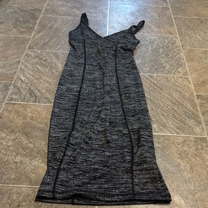 Wilfred Black and Gray Midi Dress